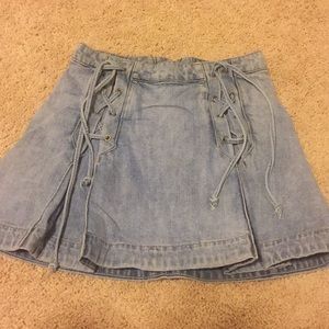 Free People jean skirt